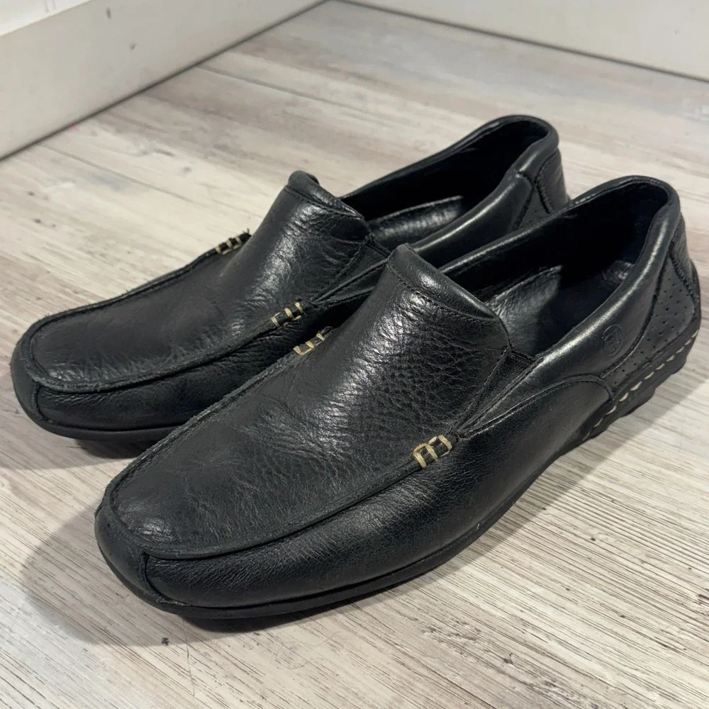 Merrell Mens SIZE 9.5 Rally Moc J38509 Black Leather‎ Driving Loafers